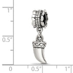 Sterling Silver Reflections Tiger Claw Dangle Bead