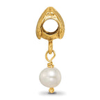 Sterling Silver GP Reflections Shell FW Cultured Pearl Dangle Bead
