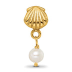 Sterling Silver GP Reflections Shell FW Cultured Pearl Dangle Bead