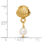 Sterling Silver GP Reflections Shell FW Cultured Pearl Dangle Bead