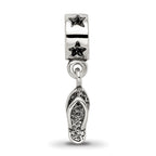 Sterling Silver Reflections Flip Flop Dangle Bead