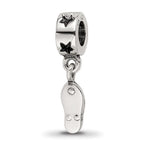 Sterling Silver Reflections Flip Flop Dangle Bead