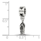 Sterling Silver Reflections Flip Flop Dangle Bead