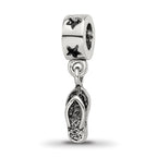Sterling Silver Reflections Flip Flop Dangle Bead
