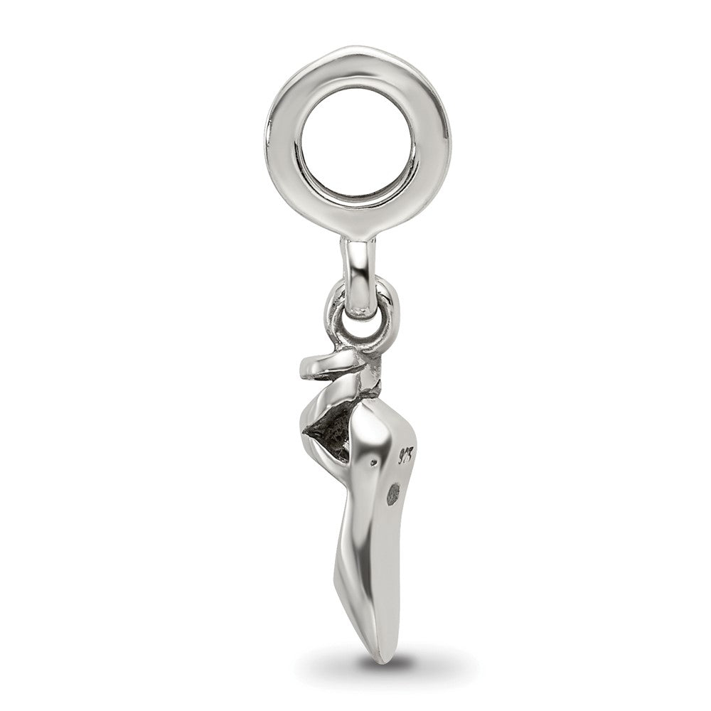 Sterling Silver Reflections Ballet Slipper Dangle Bead
