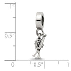 Sterling Silver Reflections Trumpet Dangle Bead