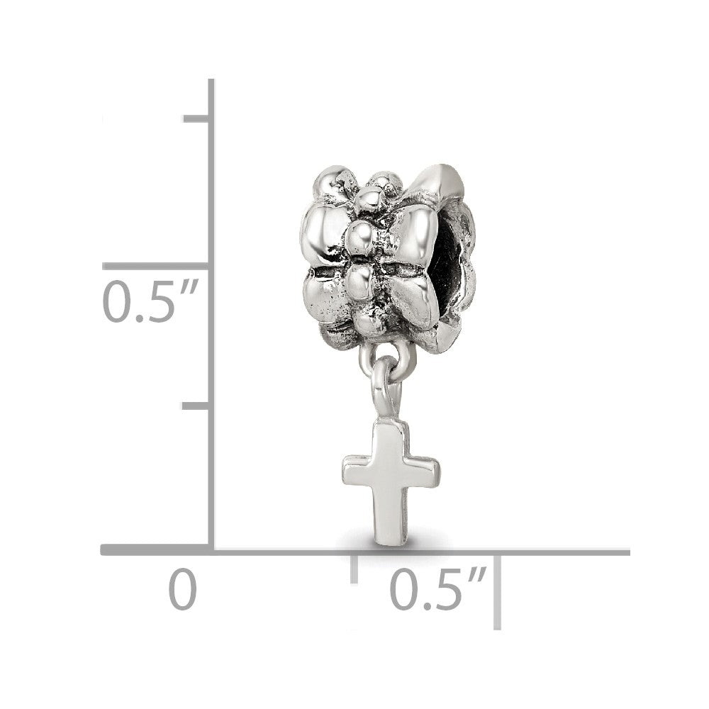 Sterling Silver Reflections Cross Dangle Bead