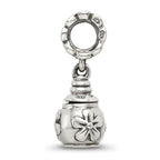 Sterling Silver Reflections Floral Ash Dangle Bead