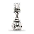 Sterling Silver Reflections Floral Ash Dangle Bead