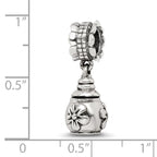 Sterling Silver Reflections Floral Ash Dangle Bead