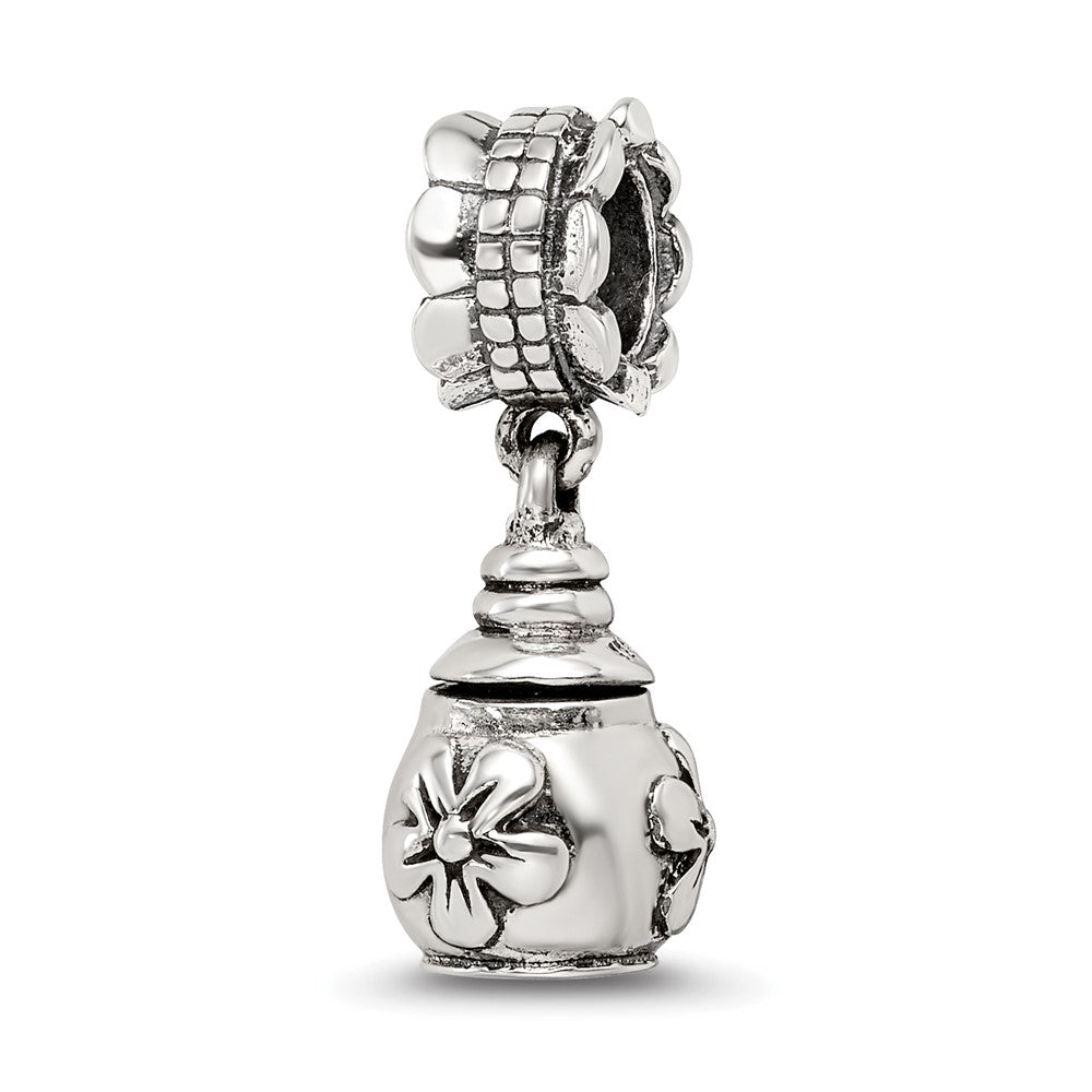 Sterling Silver Reflections Floral Ash Dangle Bead
