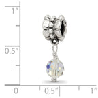 Sterling Silver Reflections Clear Preciosa Crystal Dangle Bead
