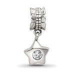 Sterling Silver Reflections CZ Star Dangle Bead