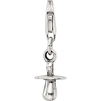 Sterling Silver Reflections Baby Pacifier Click-on for Bead