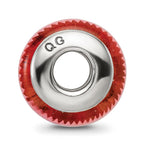 Sterling Silver Reflections Red Hand-blown Glass Bead