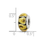 Sterling Silver Reflections Yellow Hand-blown Glass Bead