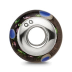 Sterling Silver Reflections Blue Hand-blown Glass Bead