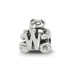 Sterling Silver Reflections Kids Letter W Bead