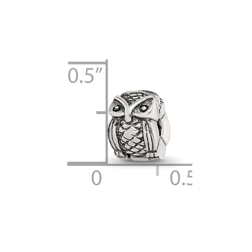 Sterling Silver Reflections Kids Owl Clip Bead