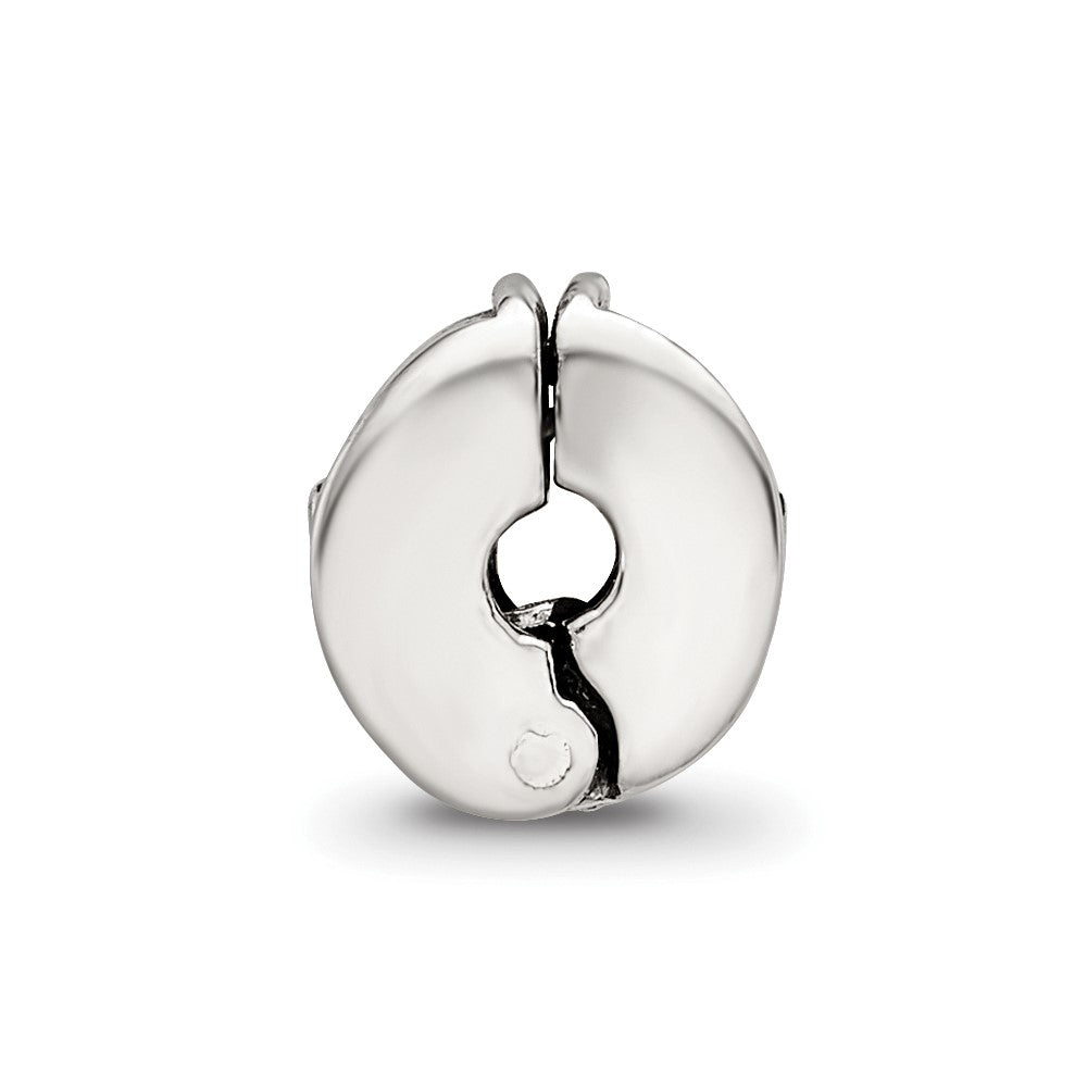 Kids Collection Sterling Silver Reflections Floral Pattern Clip Bead