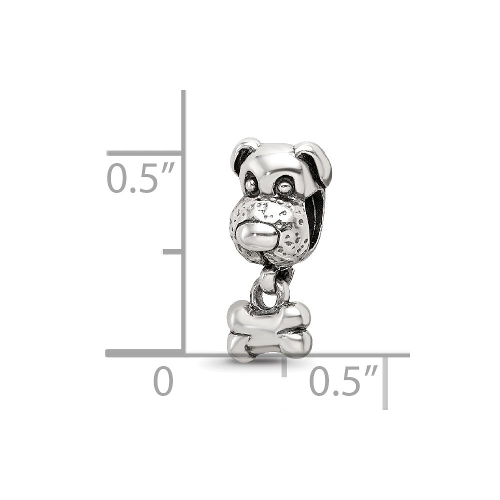 Sterling Silver Reflections Kids Dog & Bone Bead