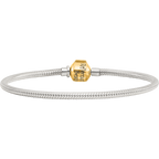 SS & 14k Reflections Clasp Bead Bracelet