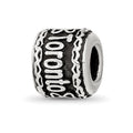 Sterling Silver Reflection Heart Boarder Personalized Bead