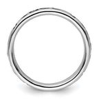 Sterling Silver Stackable Expressions Polished Enameled Peace Ring