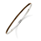 Sterling Silver Stackable Expressions Brown Slip-On Enamel Bangle