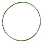 Sterling Silver Stackable Expressions Twisted Green Enamel Bangle