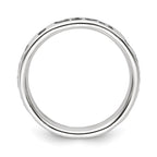 Sterling Silver Stackable Expressions Polished Enameled Faith Ring