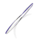 Sterling Silver Stackable Expressions Twisted Purple Enamel Bangle