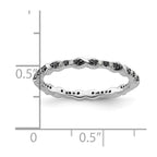 Sterling Silver Stackable Expressions Black & White Diamond Ring