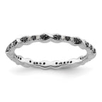 Sterling Silver Stackable Expressions Black & White Diamond Ring