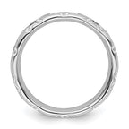 Sterling Silver Stackable Expressions Polished Enameled Flower Ring
