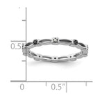 Sterling Silver Stackable Expressions Black & White Diamond Ring