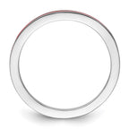 Sterling Silver Stackable Expressions Red Enameled 1.5mm Ring