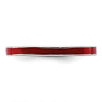 Sterling Silver Stackable Expressions Red Enameled 2.25mm Ring