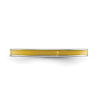 Sterling Silver Stackable Expressions Yellow Enameled 2.25mm Ring