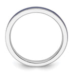 Sterling Silver Stackable Expressions Purple Enameled 2.25mm Ring