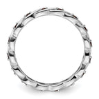 Sterling Silver Stackable Expressions Garnet Ring