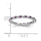 Sterling Silver Stackable Expressions Amethyst Ring