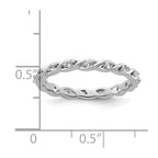 Sterling Silver Stackable Expressions White Topaz Ring