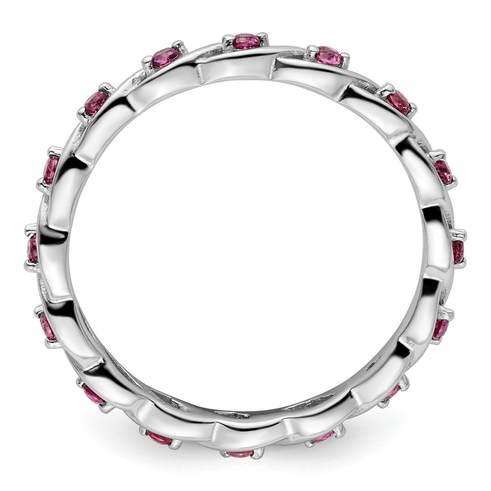 Sterling Silver Stackable Expressions Rhodolite Garnet Ring