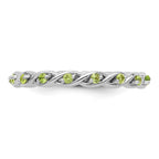 Sterling Silver Stackable Expressions Peridot Ring
