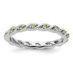 Sterling Silver Stackable Expressions Peridot Ring
