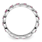 Sterling Silver Stackable Expressions Created Pink Sapphire Ring