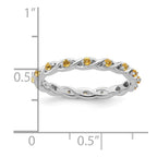 Sterling Silver Stackable Expressions Citrine Ring