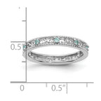 Sterling Silver Stackable Expressions Aquamarine Ring