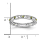 Sterling Silver Stackable Expressions Peridot Ring